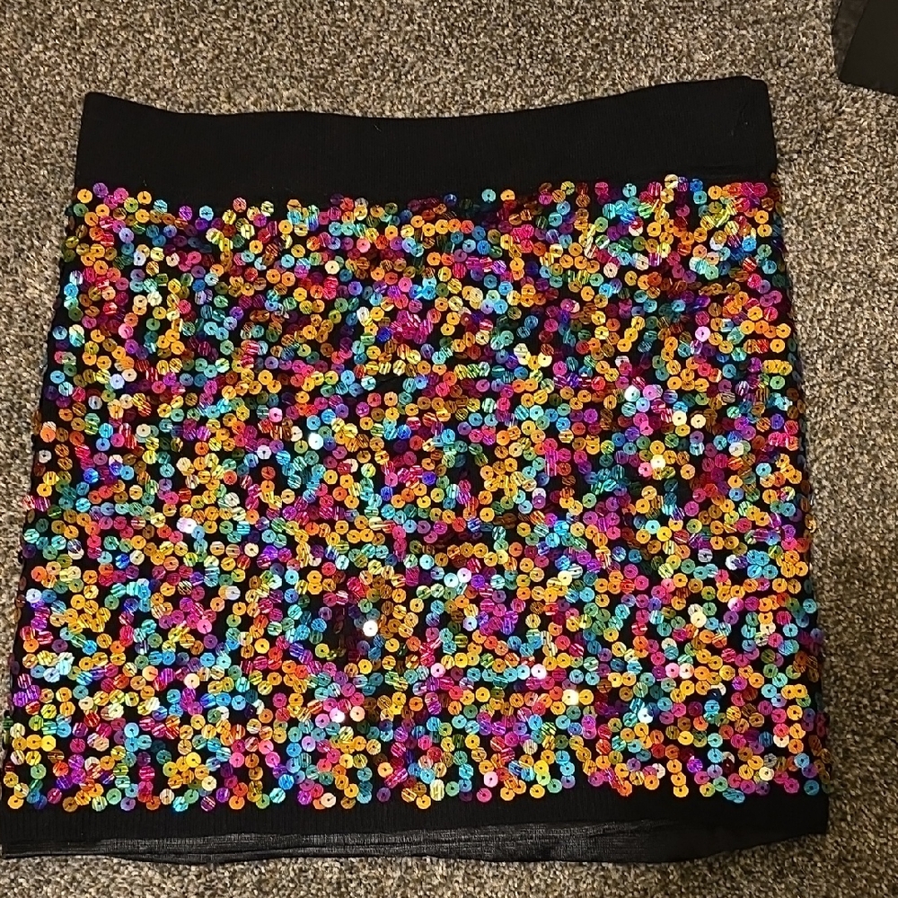 Say What? Vibrant Sequin Mini Skirt